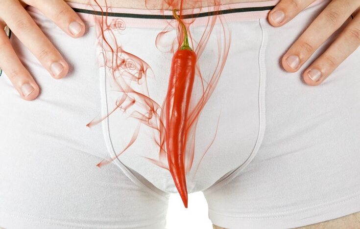 Burn to the groin with prostatitis